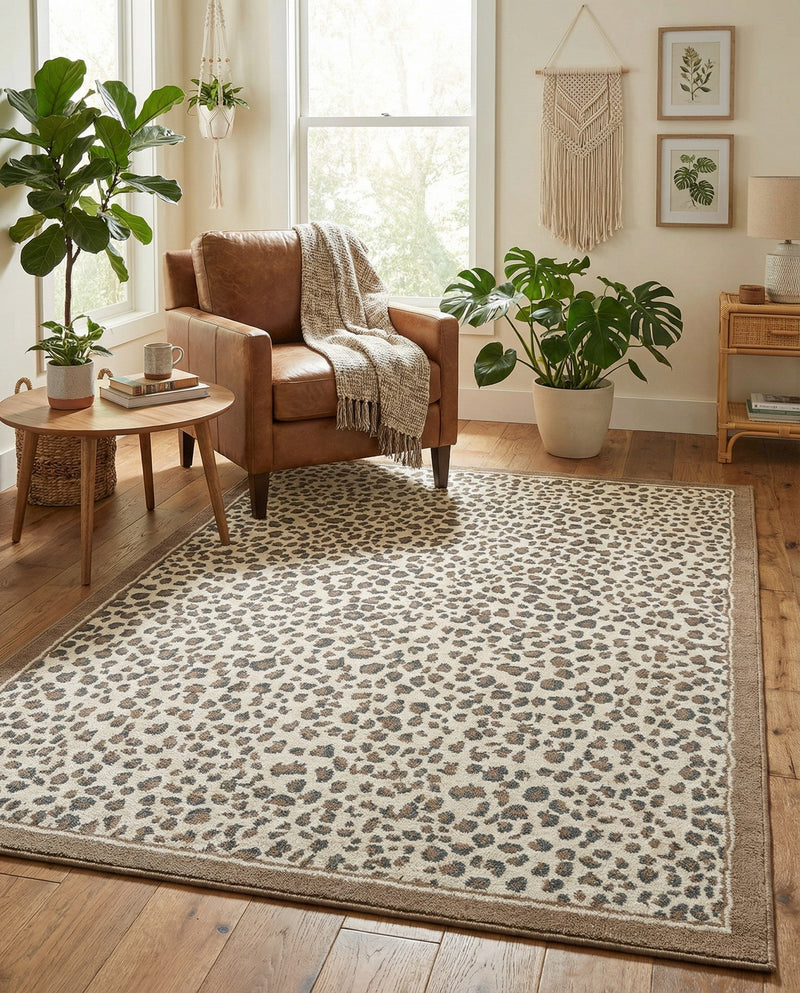 Savannah Sojourn Collection Area Rug - Serengeti Rectangle Brown  lifestyle 37