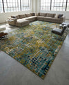 Chromatic Oasis Collection Area Rug -  Tropic Rectangle Blue Green  lifestyle 11
