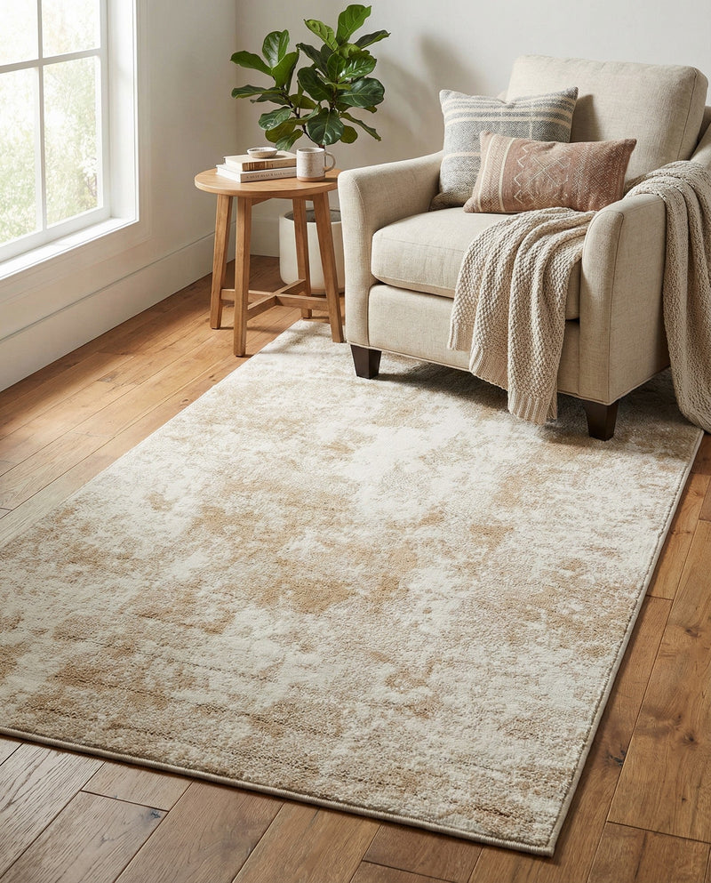 Luminara Sands Collection Area Rug - Elysium (Sand) Rectangle Sand  lifestyle 7