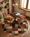 Bistro Lounge Collection Area Rug - Espresso Round Multi  lifestyle 61
