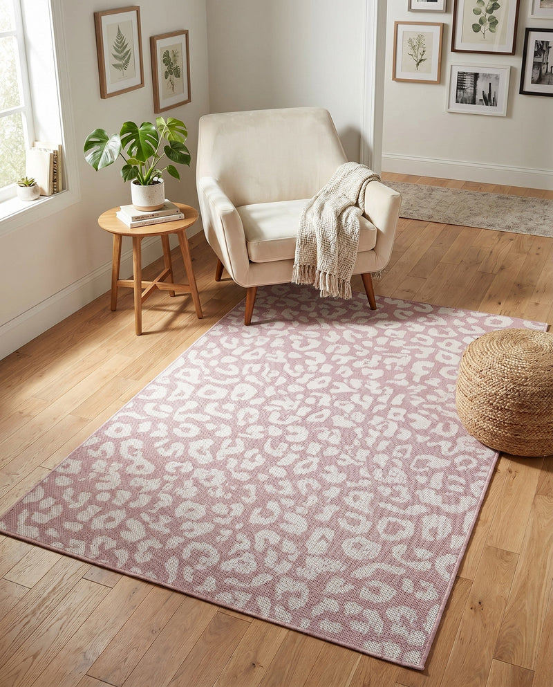 Savannah Escape Collection Area Rug -  Amazon (Pink Ivory) Rectangle Pink Ivory  lifestyle 7