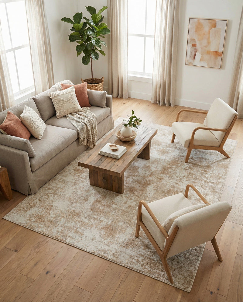 Luminara Sands Collection Area Rug - Elysium (Sand) Rectangle Sand  lifestyle 20