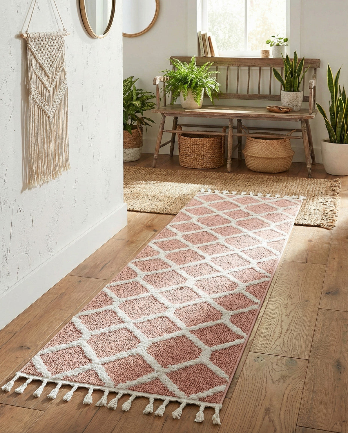 Sahara Chic Collection Area Rug -  Tuareg Runner Pink  lifestyle 172
