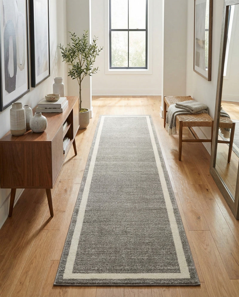 Studio Haven Collection Area Rug -  Alcove (Gray) Runner Gray  lifestyle 34