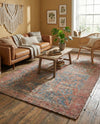 Savannah Threads Collection Area Rug -  Patagonian Rectangle Antique Blue  lifestyle 9