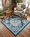 Beverly Grove Collection Area Rug - Melrose (Navy Blue) Square Navy Blue  lifestyle 60