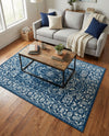 Charleston Elegance Collection Area Rug - Harborview Rectangle Blue  lifestyle 54