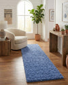 Plush Oasis Collection Area Rug - Serenity (Periwinkle Blue) Runner Periwinkle Blue  lifestyle 56