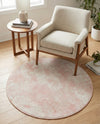 Luminara Sands Collection Area Rug - Elysium (Carnation Pink) Round Carnation Pink  lifestyle 35