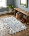 Savannah Elegance Collection Area Rug - Augusta (Aqua Blue) Rectangle Aqua Blue  lifestyle 10