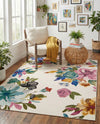 Meadow Breeze Collection Area Rug - Wildflower Rectangle Ivory  lifestyle 16