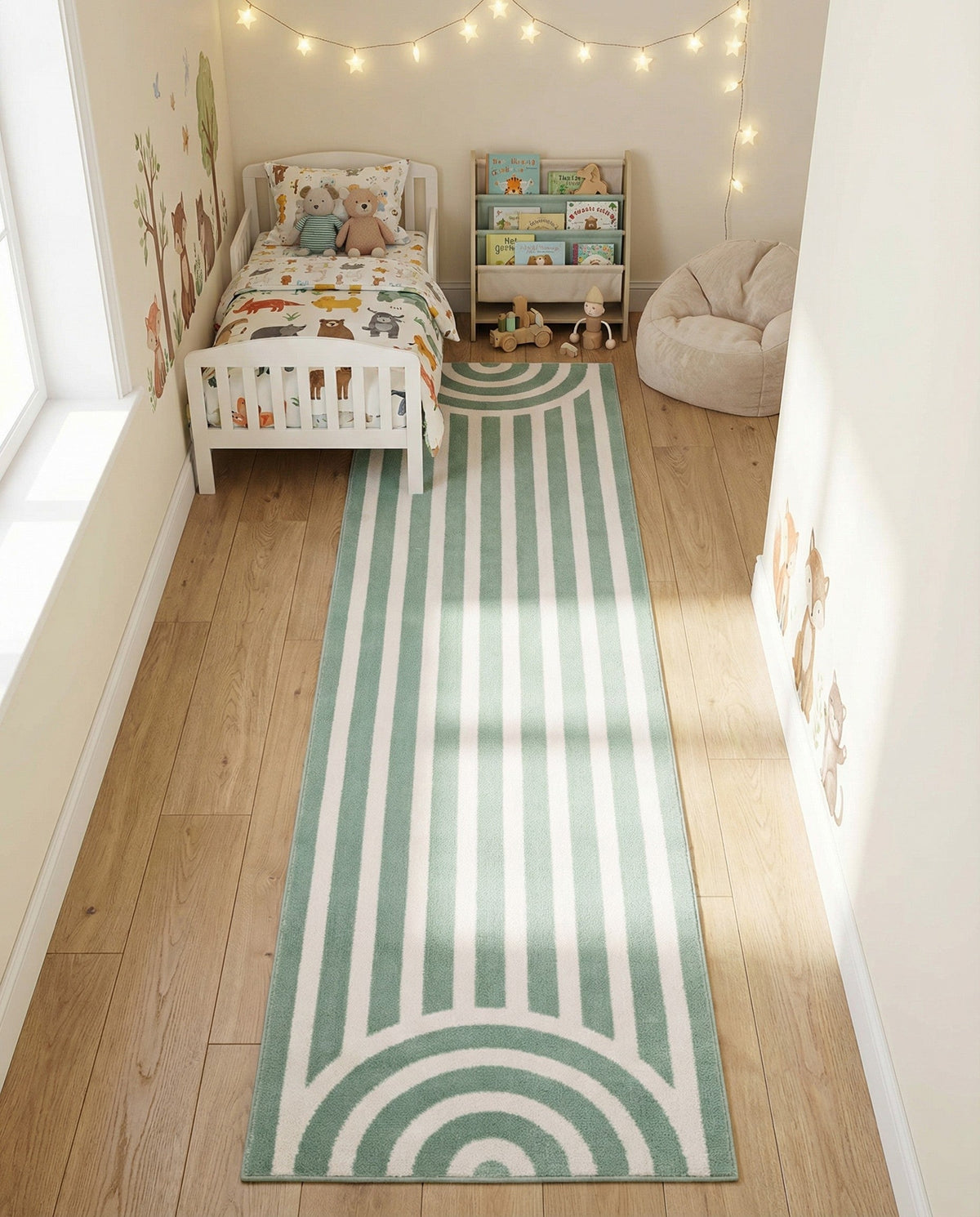 Wonder Tykes Collection Area Rug -  Joydale Runner Soft Green  lifestyle 200