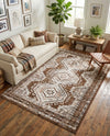 Savannah Elegance Collection Area Rug -  Tybee (Brown) Rectangle Brown  lifestyle 8