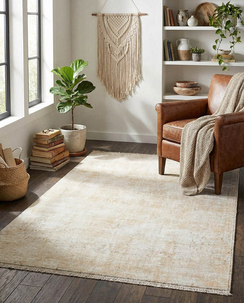 Bazaar Chic Collection Area Rug -  Agadir Rectangle Ivory  lifestyle 9