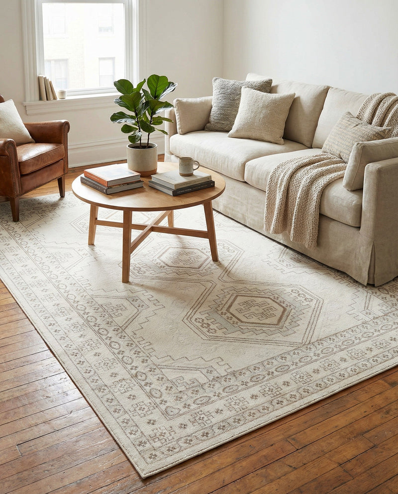 Savannah Elegance Collection Area Rug -  Tybee (Ivory) Rectangle Ivory  lifestyle 10