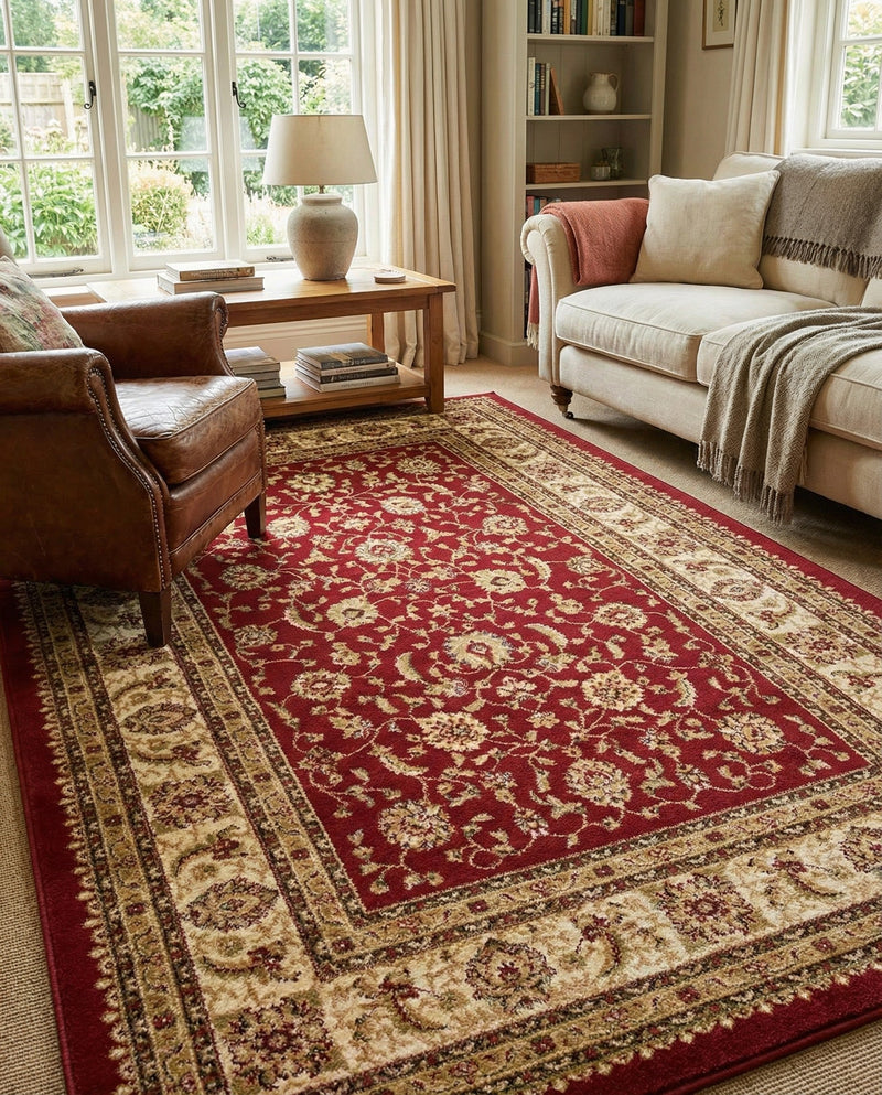 Jaipur Elegance Collection Area Rug -  Nahargarh (Red) Rectangle Red  lifestyle 11