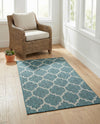 Savannah Pergola Collection Area Rug - Arbor (Teal) Rectangle Teal  lifestyle 32