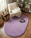 Plush Oasis Collection Area Rug - Serenity (Lilac) Oval Lilac  lifestyle 82