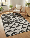 Urban Terrace Collection Area Rug -  Gramercy Rectangle Black and White  lifestyle 7