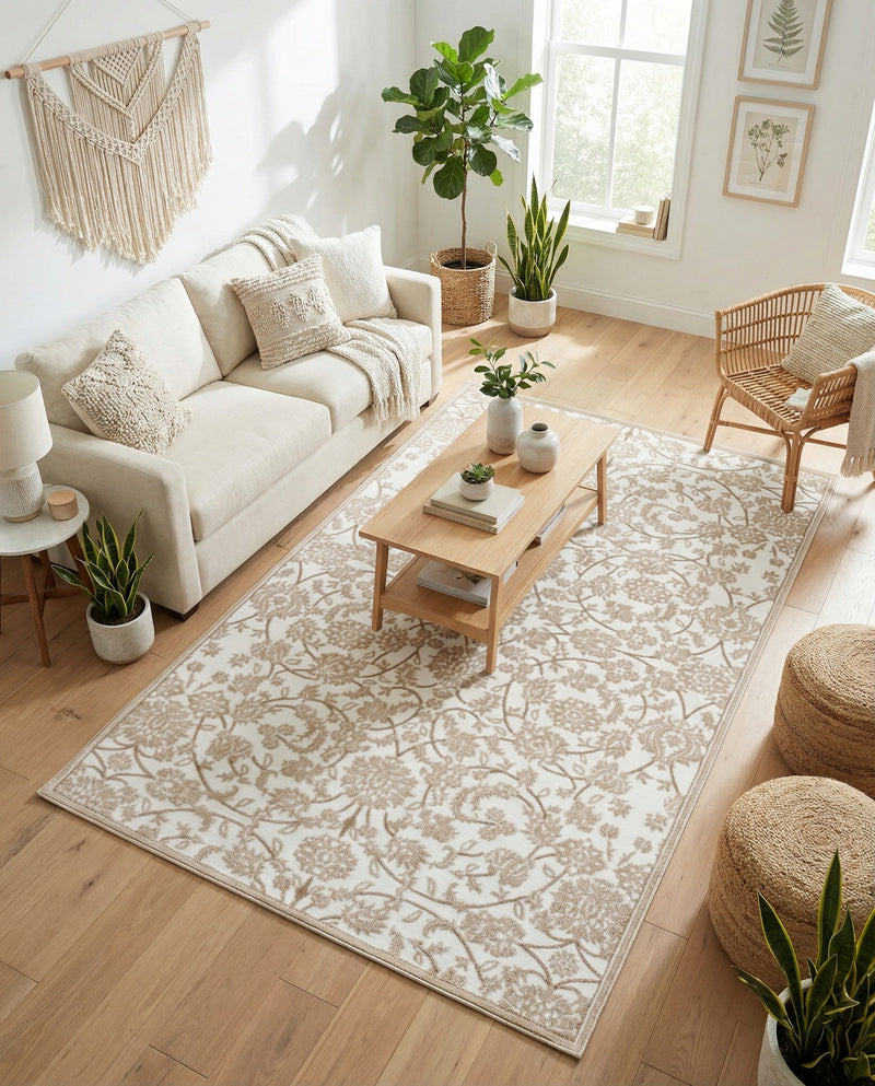 Andes Summit Collection Area Rug -  Chimborazo Rectangle Snow White  lifestyle 11