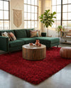 Eternal Plush Oasis Collection Area Rug -  Tranquility (Merlot) Rectangle Merlot  lifestyle 21