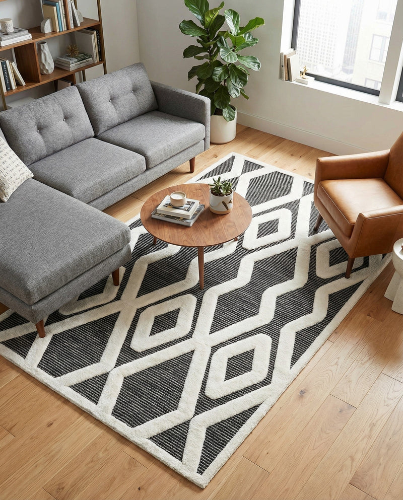 Monochrome Collection Area Rug -  Glacier Rectangle Gray  lifestyle 29