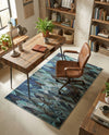 Sedona Vista Collection Area Rug -  Yucca Rectangle Blue  lifestyle 9