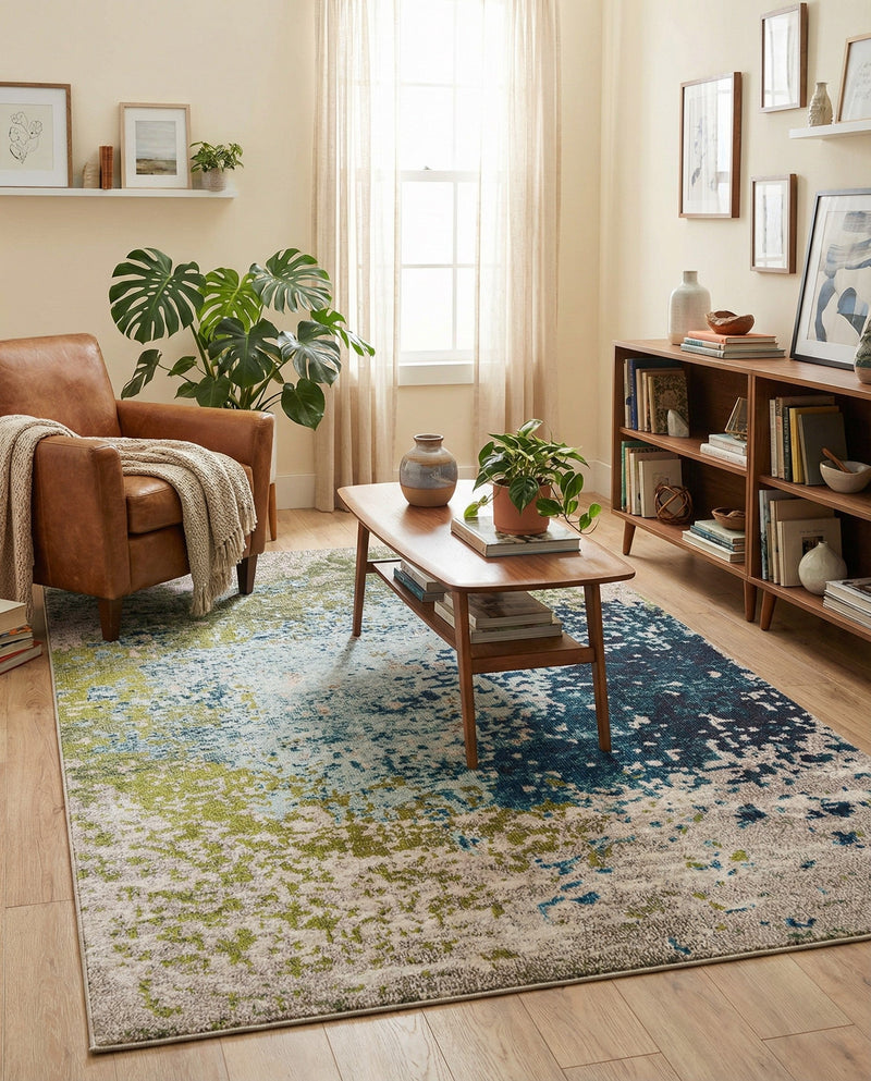 Marrakesh Elegance Collection Area Rug -  Boujad Rectangle Blue  lifestyle 26