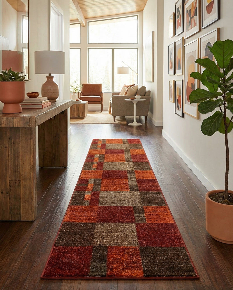 Autumn Meadow Collection Area Rug -  Sycamoreside (Multi) Runner Multi  lifestyle 68