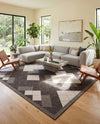 Urban Terrace Collection Area Rug -  Williamsburg Square Black and White  lifestyle 76