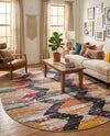 Colorburst Oasis Collection Area Rug -  Mirage Oval Multi  lifestyle 55