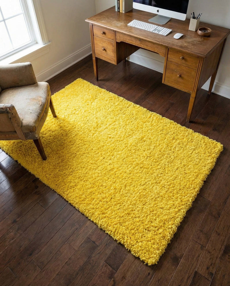Plush Oasis Collection Area Rug - Serenity (Tuscan Sun Yellow) Rectangle Tuscan Sun Yellow  lifestyle 15