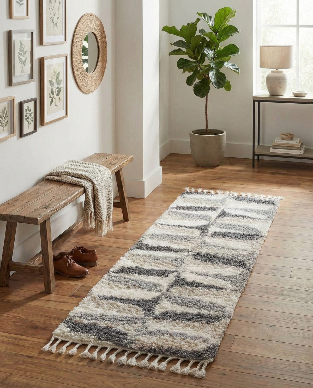 Cozy Cove Shag Collection Area Rug -  Tidewater Runner Gray  lifestyle 83