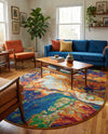 Caribbean Cove Collection Area Rug -  Bequia Oval Multi  lifestyle 41