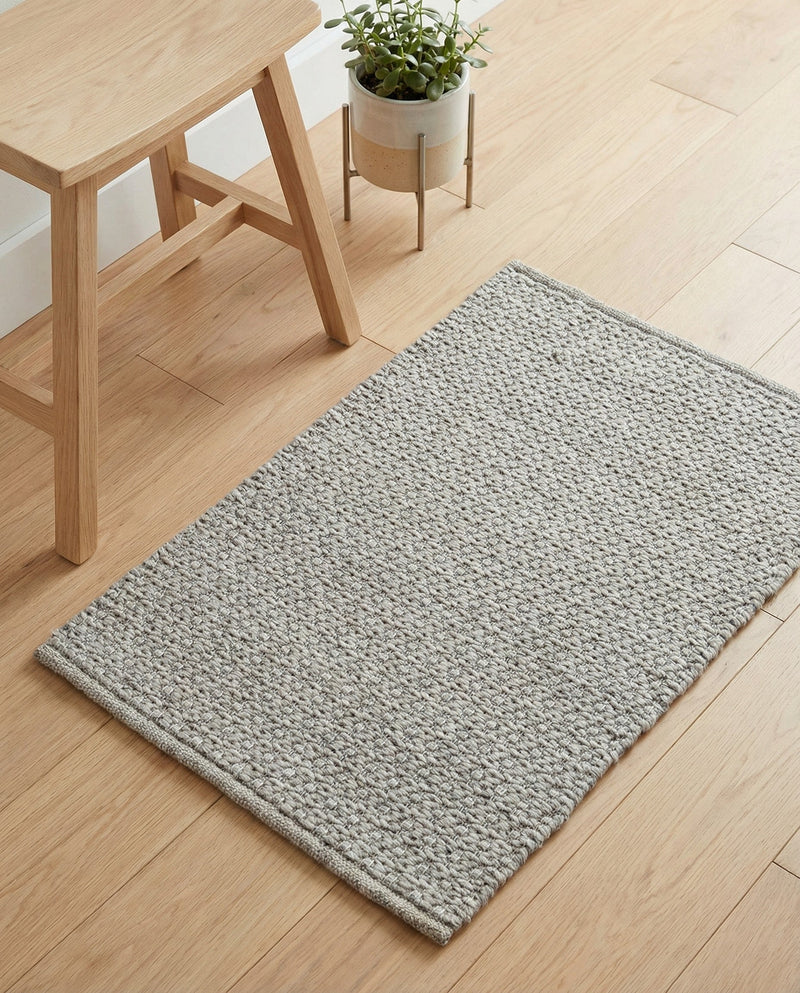 Trellis Wool Collection Area Rug - Cobbles Rectangle Gray  lifestyle 19