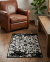 Cascade Range Collection Area Rug -  Shasta (Black and White) Rectangle Black and White  lifestyle 28