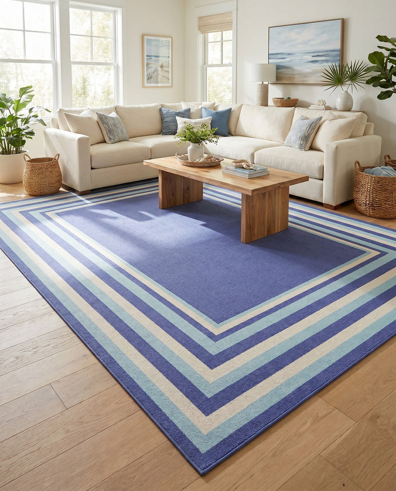 Lagoon Oasis Collection Area Rug -  Harbor Rectangle Blue  lifestyle 30