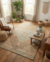Savannah Threads Collection Area Rug -  Mojave Rectangle Khaki and Ivory  lifestyle 6