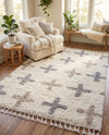 Cozy Cove Shag Collection Area Rug -  Driftwood Rectangle Ivory  lifestyle 21