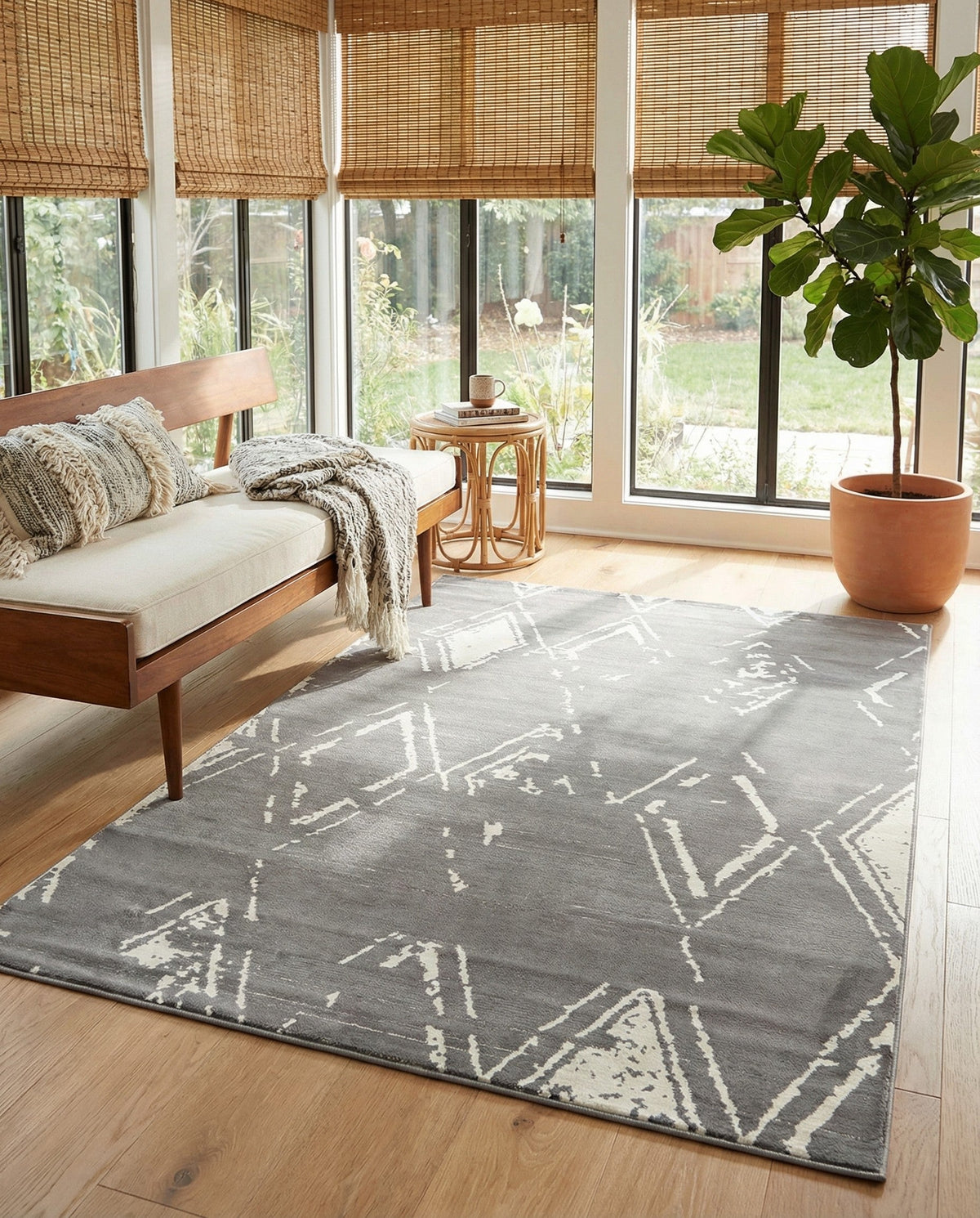 Metro Heights Collection Area Rug -  Madison Rectangle Gray  lifestyle 20