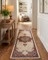 Eden Oasis Collection Area Rug -  Tranquility (Cream) Runner Cream  lifestyle 59