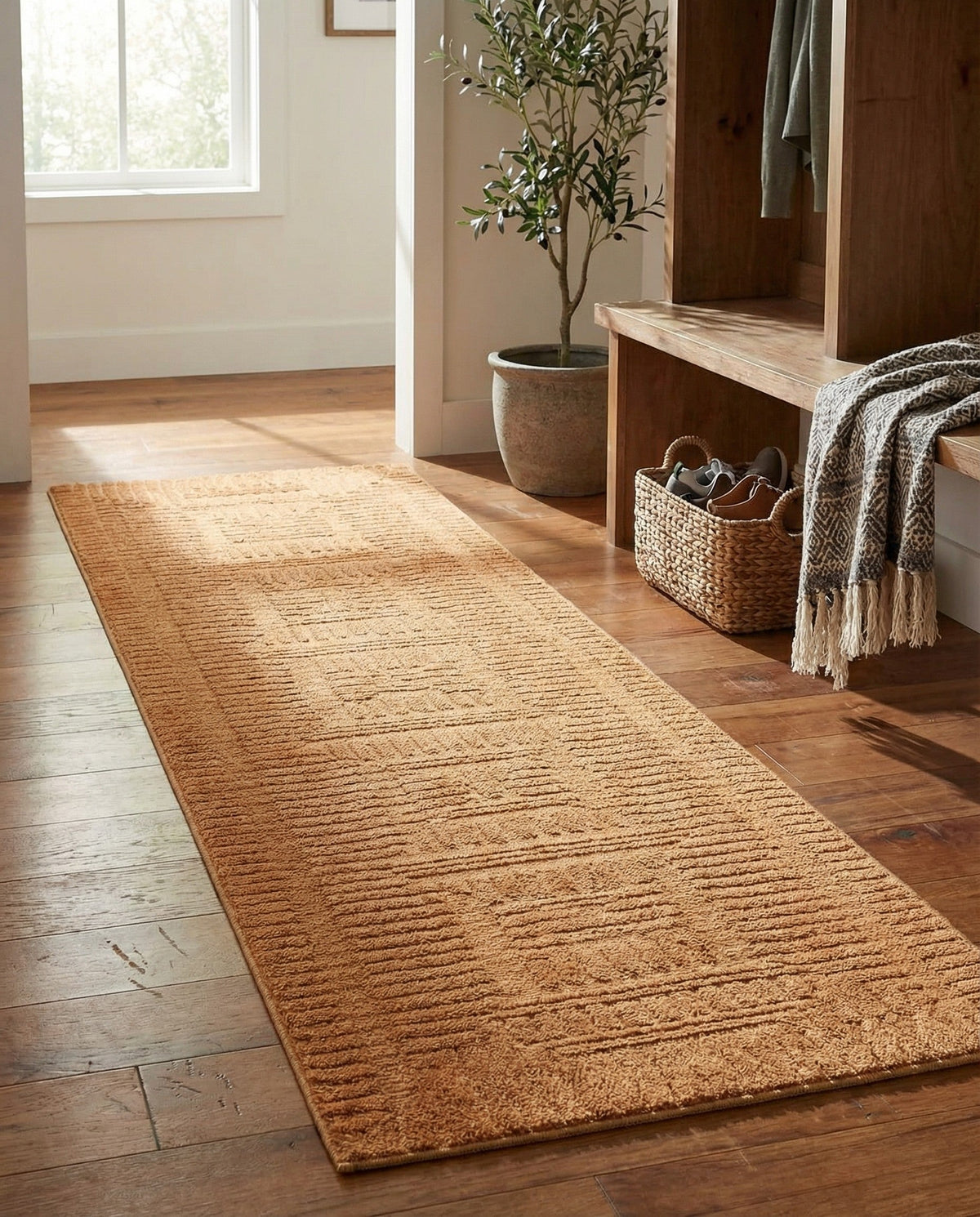 Haven Tapestry Collection Area Rug -  TranquilGlade Runner Goldenrod Glow  lifestyle 67