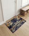 Venetian Tapestry Collection Area Rug - Murano Rectangle Navy Blue  lifestyle 63
