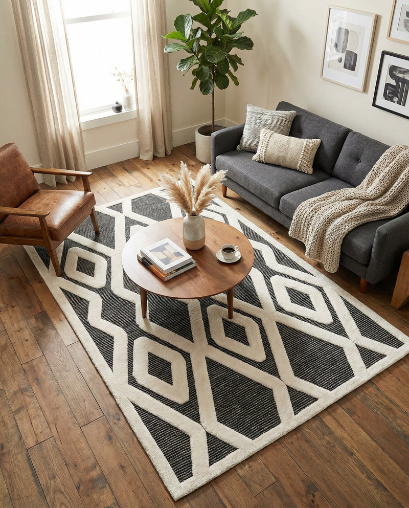 Monochrome Collection Area Rug -  Glacier Rectangle Gray  lifestyle 27