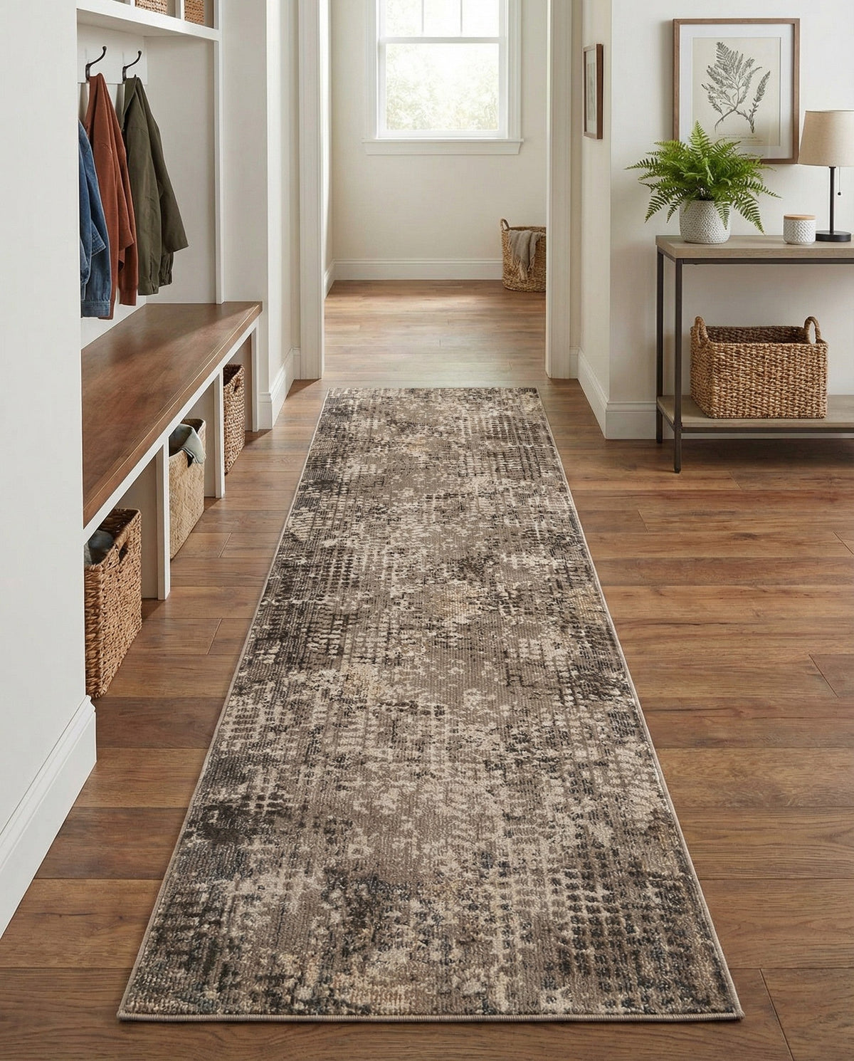Chromatic Oasis Collection Area Rug -  Tropic Runner Gray  lifestyle 84