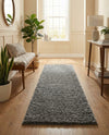 Cozy Comfort Shag Collection Area Rug - Haven (Pebble Gray) Runner Pebble Gray  lifestyle 64