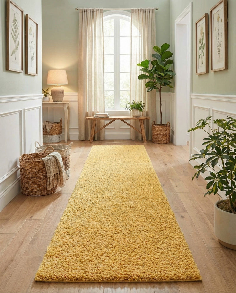 Alpine Plush Collection Area Rug -  Cortina (Sun Yellow) Runner Sun Yellow  lifestyle 69