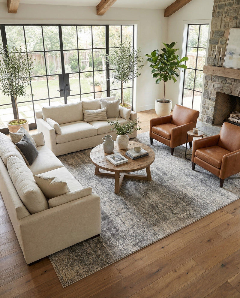 Bloomsbury Elegance Collection Area Rug -  Pimlico Rectangle Gray  lifestyle 21
