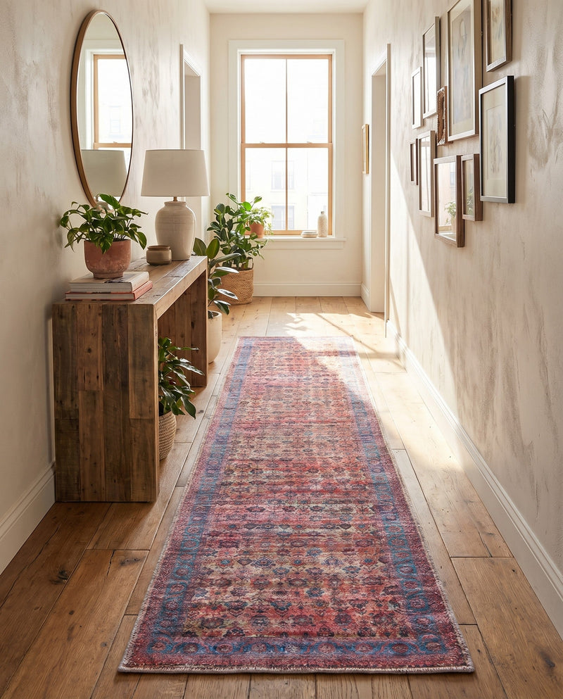 Zahara Oasis Collection Area Rug -  Meknes Runner Antique Pink  lifestyle 58