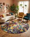 Marrakesh Elegance Collection Area Rug -  Toubkal Round Multi  lifestyle 33